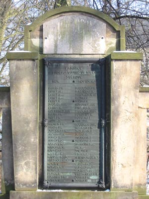 Kopidlno – pamìtní deska (pomník) obìtem 1. sv. války (058)
